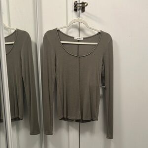 Joah Brown Long Sleeve in Sage Grey color